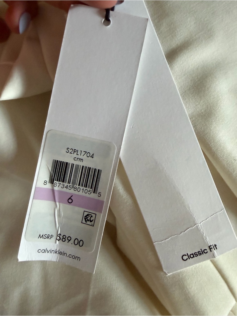 Calvin Klein classic fit women’s cream trousers, size 6, new with tags - Picture 8 of 8